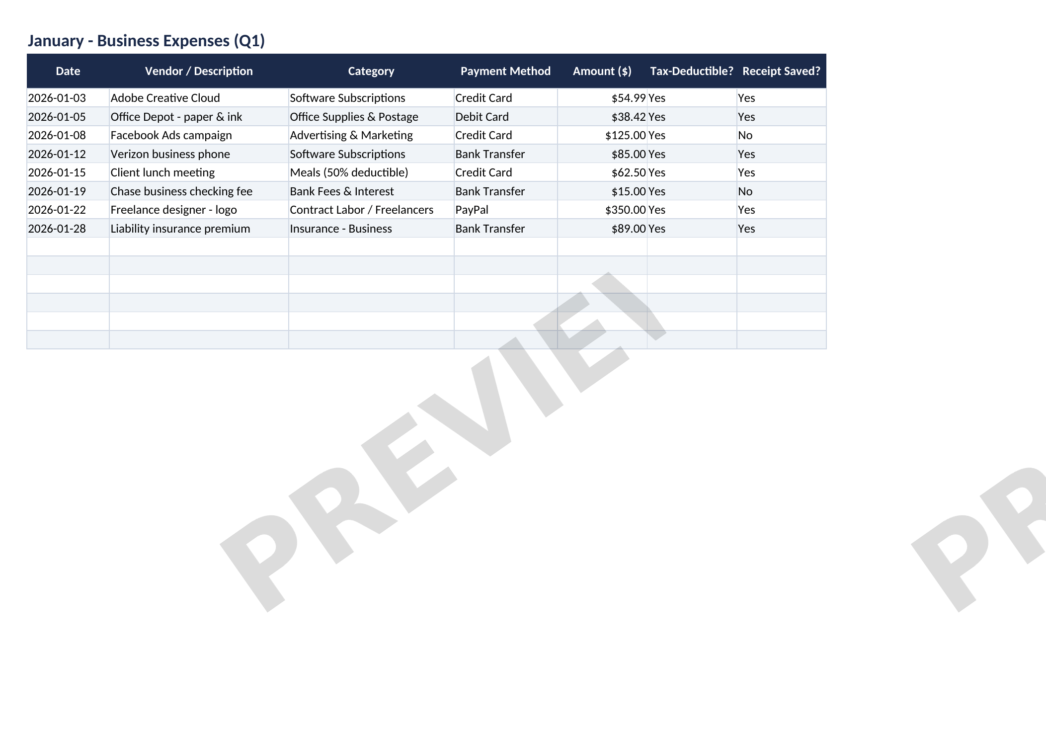 Small Business Expense &amp; Tax Tracker — Complete Bundle