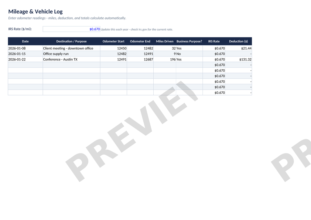 Small Business Expense &amp; Tax Tracker — Complete Bundle