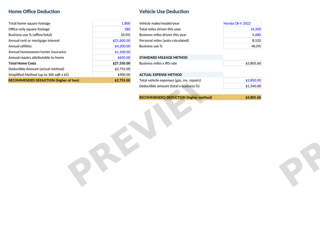 Small Business Expense &amp; Tax Tracker — Complete Bundle